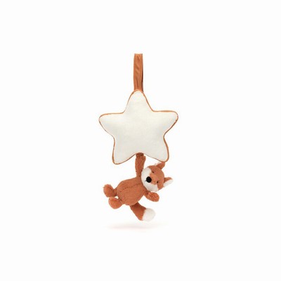 Jellycat Bashful Fox Cub Musical Pull USA | 50234EQJP